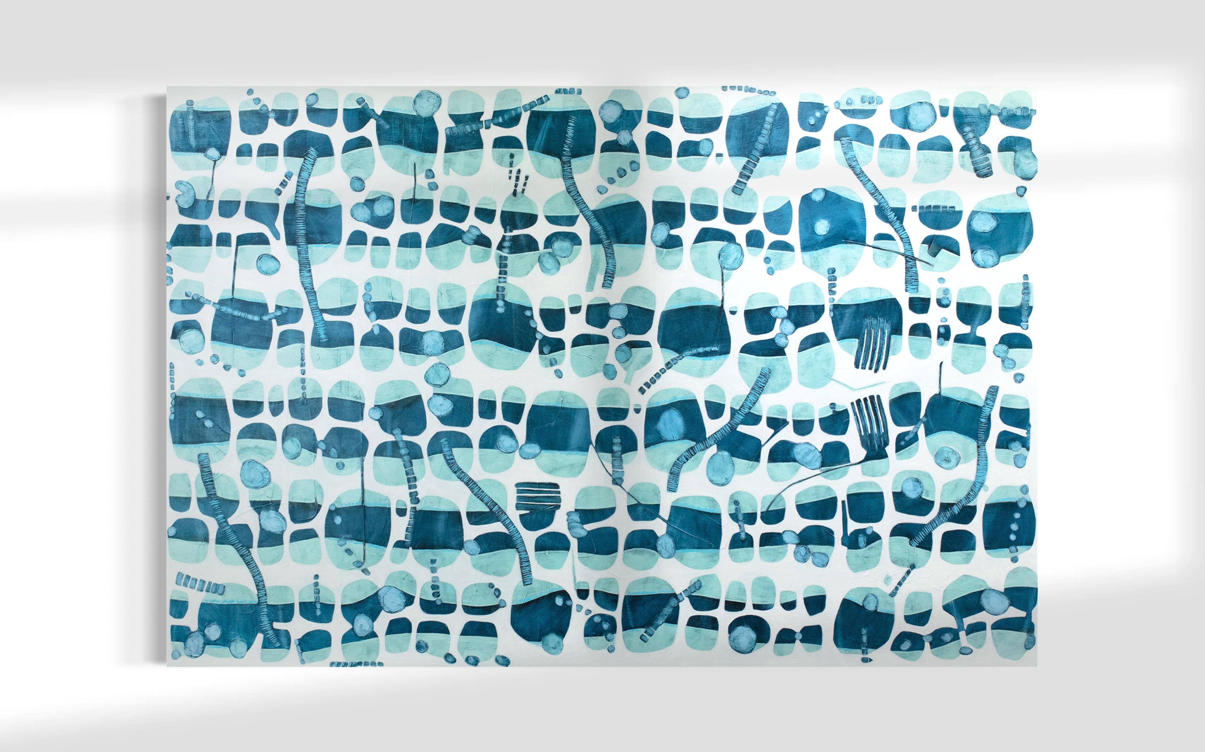 "Iles Inconnues" Abstract Painting