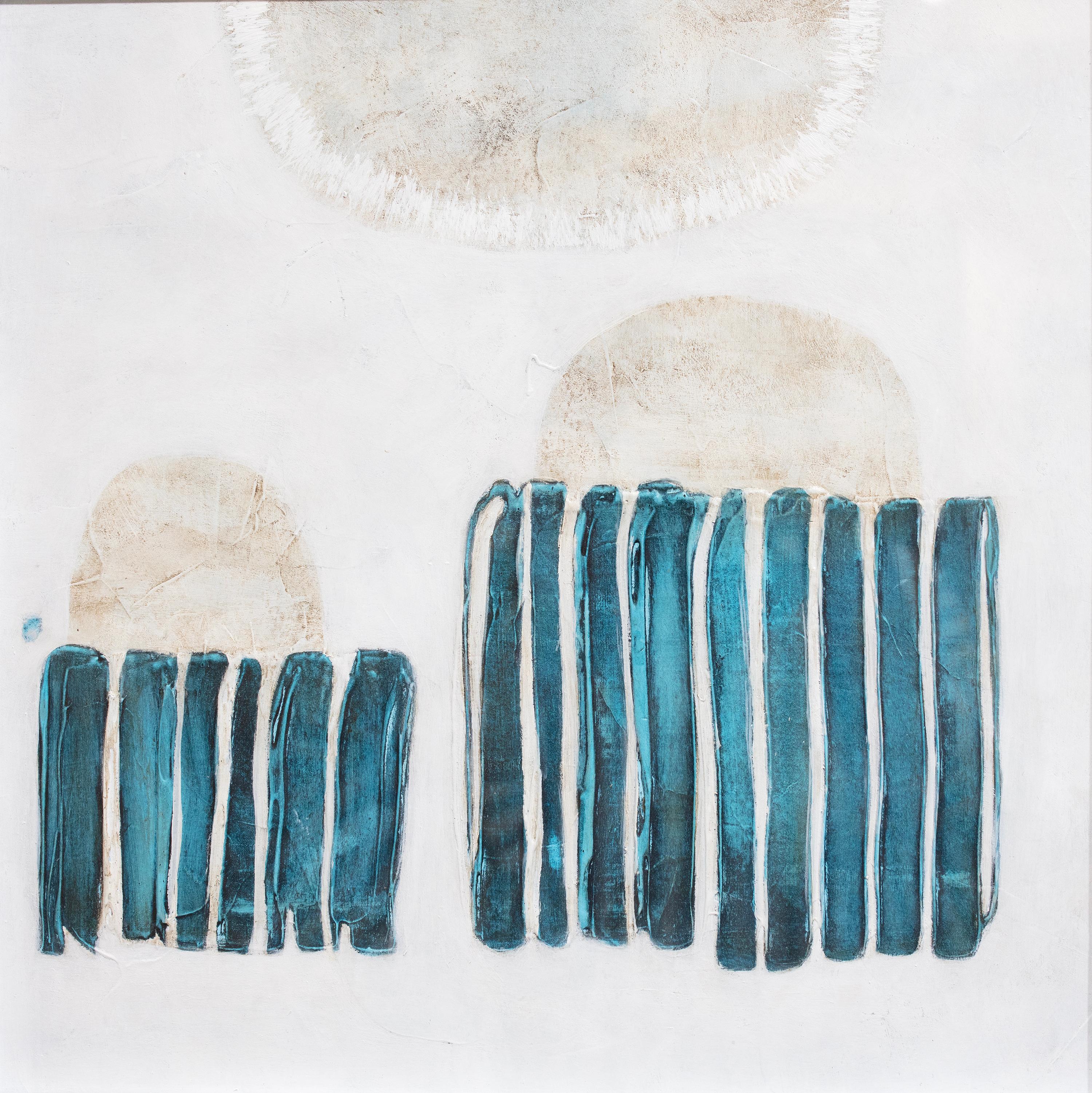 Peinture abstraite encadrée « Paint et Dunes X » - Abstrait Painting par Sofie Swann