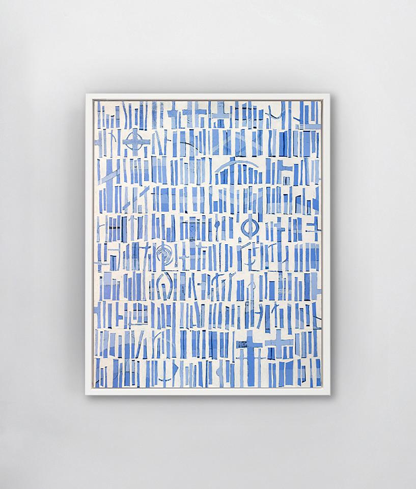 Sofie Swann Abstract Print - "A Summer Day in Nantucket" Limited Edition Framed Giclee Print, 30" x 24"