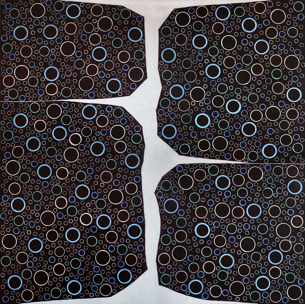 « Coup de Foudre », tirage giclée en édition limitée, 91,4 x 91,4 cm - Noir Abstract Print par Sofie Swann