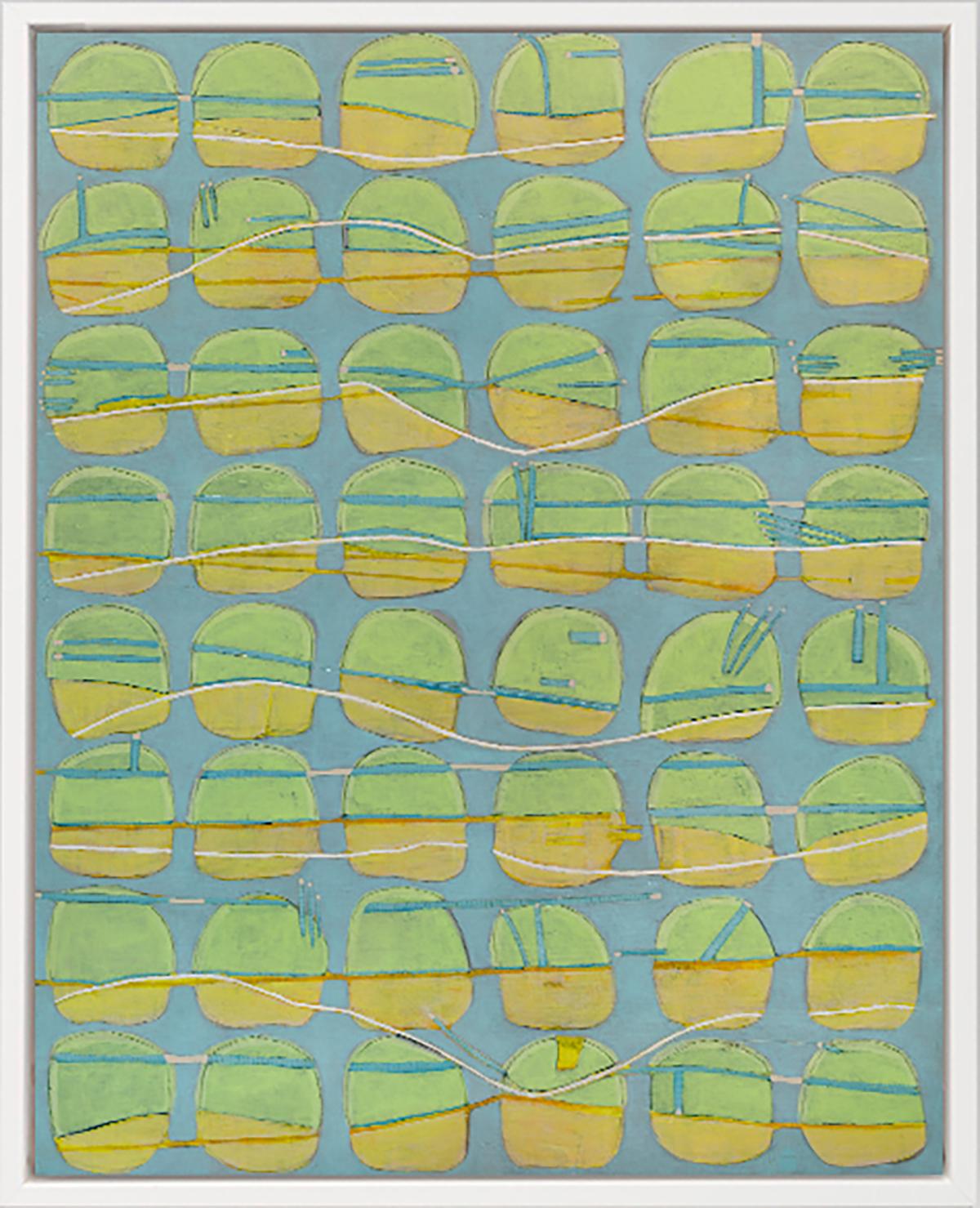 Sofie Swann Abstract Print - "Lemon Lime Goodness, " Limited Edition Giclee Print, 45" x 36"