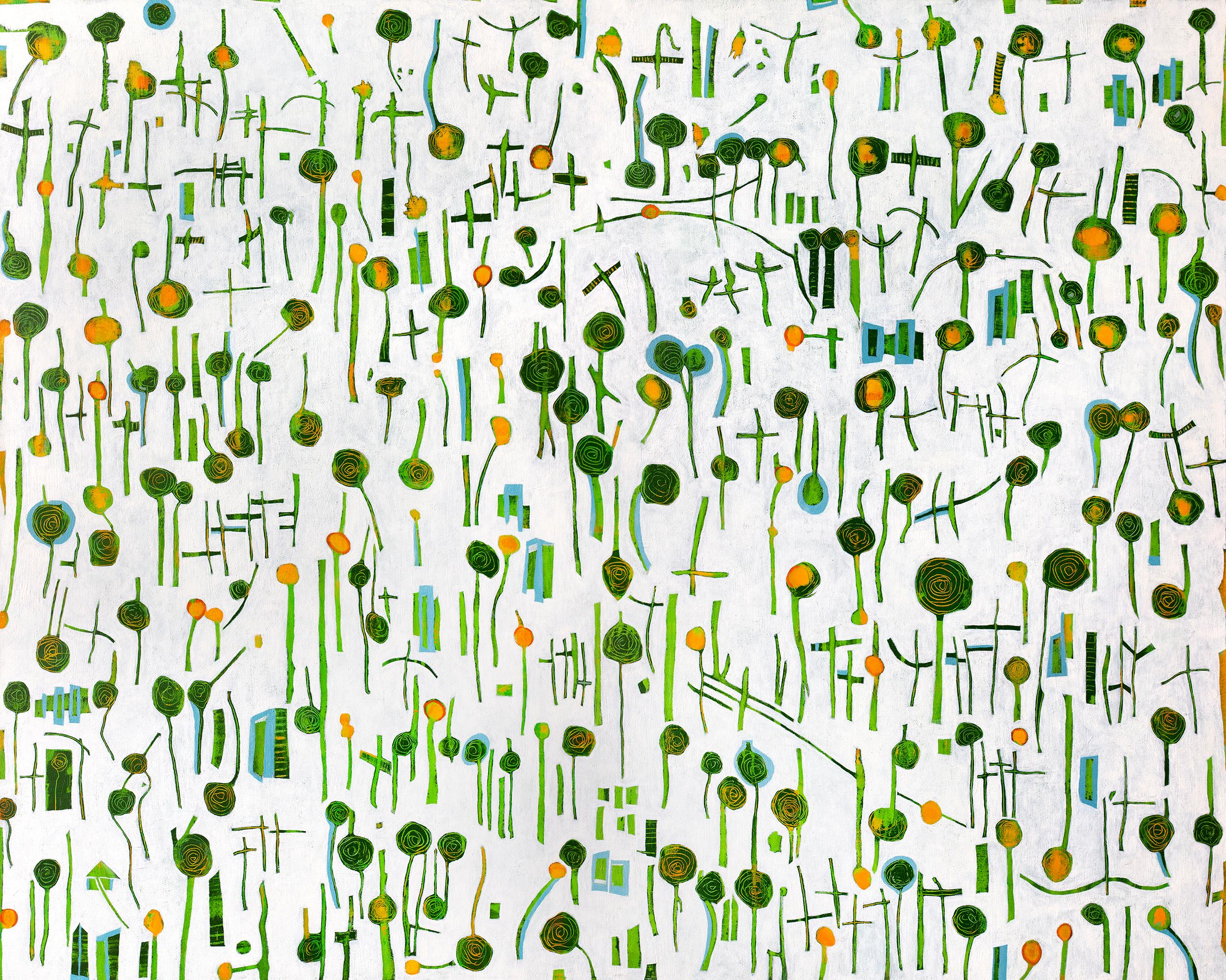Abstract Print Sofie Swann - "Lollipops #2" Impression giclée en édition limitée, 36" x 45"