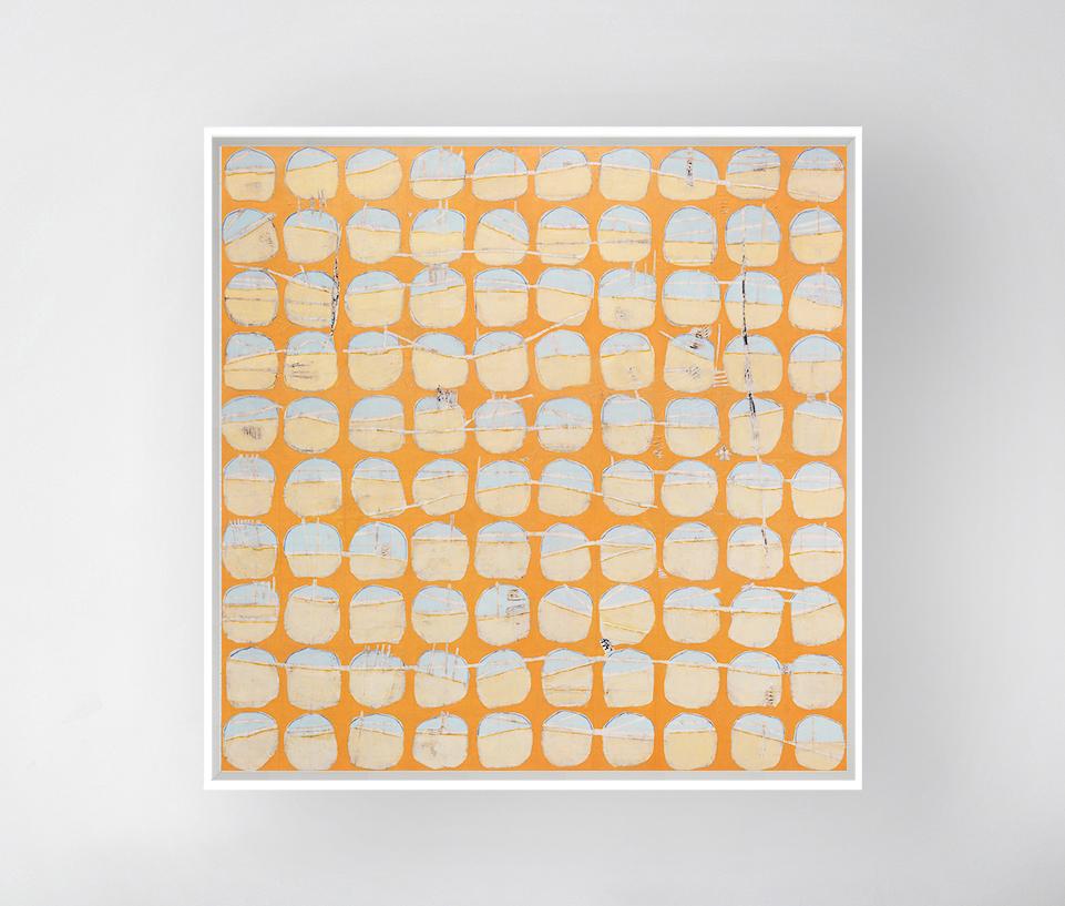 „“Mighty Cupcakes“, limitierte Auflage, Giclee-Druck, 48 Zoll x 48 Zoll (Beige), Abstract Print, von Sofie Swann