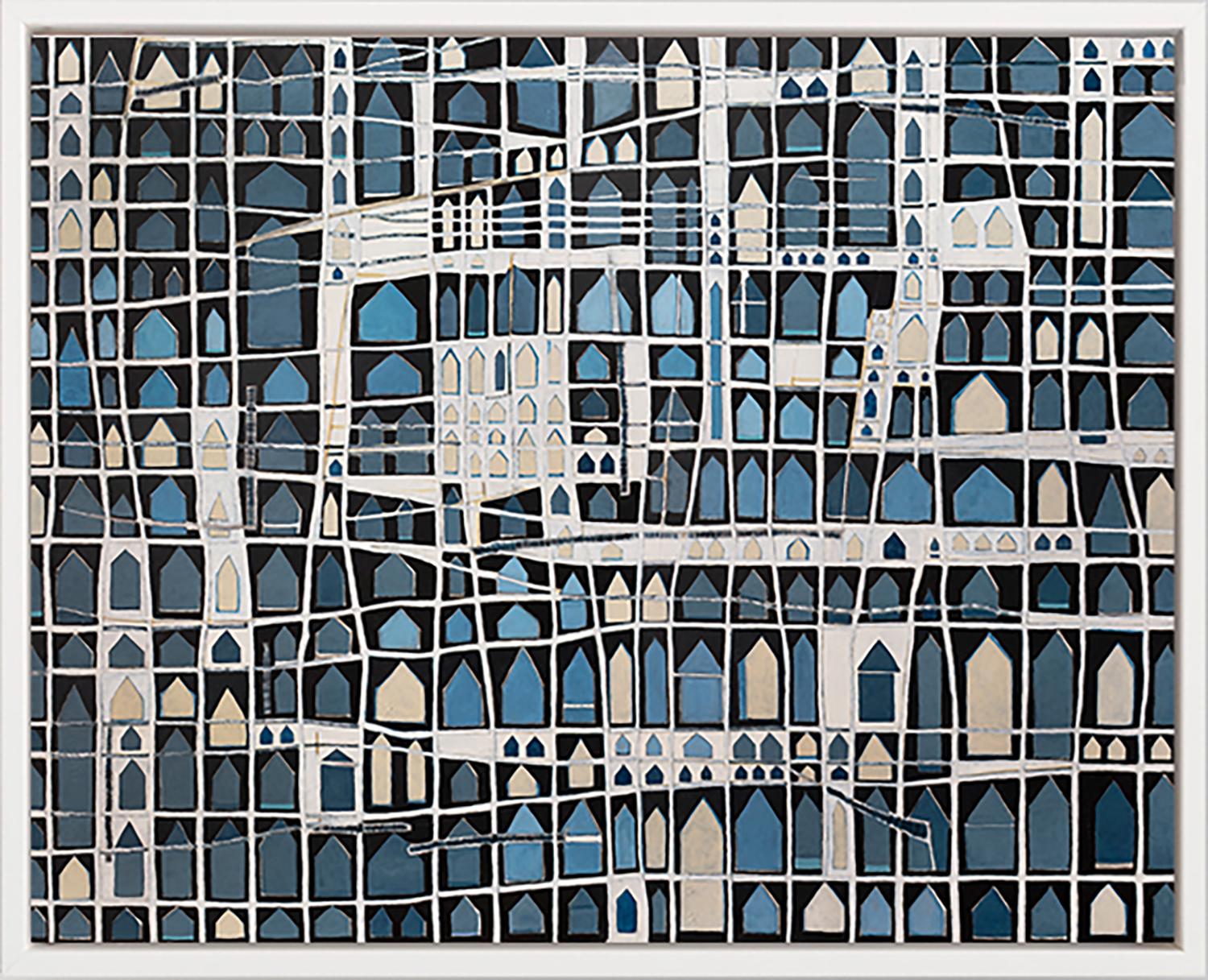 Sofie Swann Abstract Print - "Neighbors" Limited Edition Giclee , 48" x 60"
