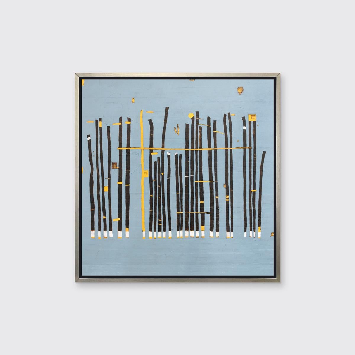 Sofie Swann Abstract Print - "Odd Man Out, " Framed Limited Edition Giclee Print, 30" x 30"