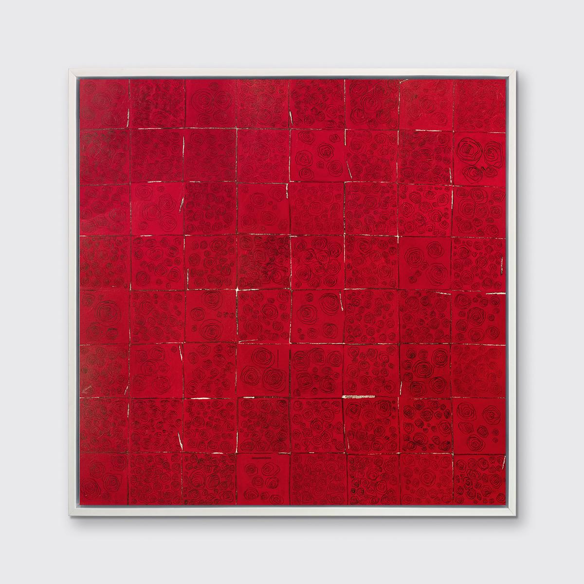 « Red Roses for Warhol », imprimé giclée encadré en édition limitée, 61 x 61 cm en vente 1