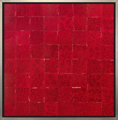 ""Red Roses for Warhol", gerahmter Giclee-Druck in limitierter Auflage, 76,2 x 76,2 cm