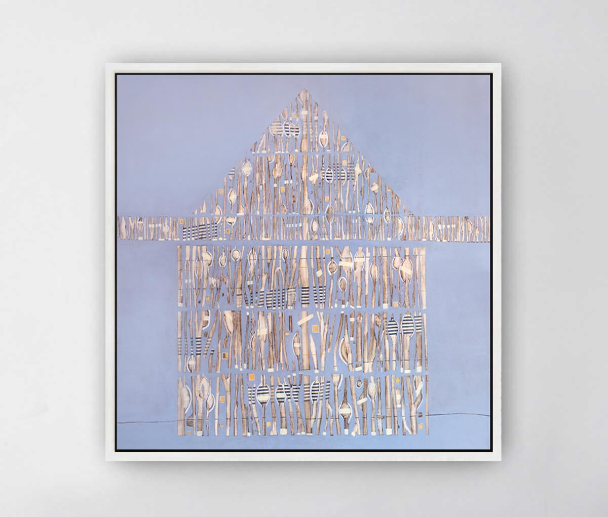 « The Wobble House », imprimé giclée en édition limitée, 122 x 122 cm - Abstrait Print par Sofie Swann