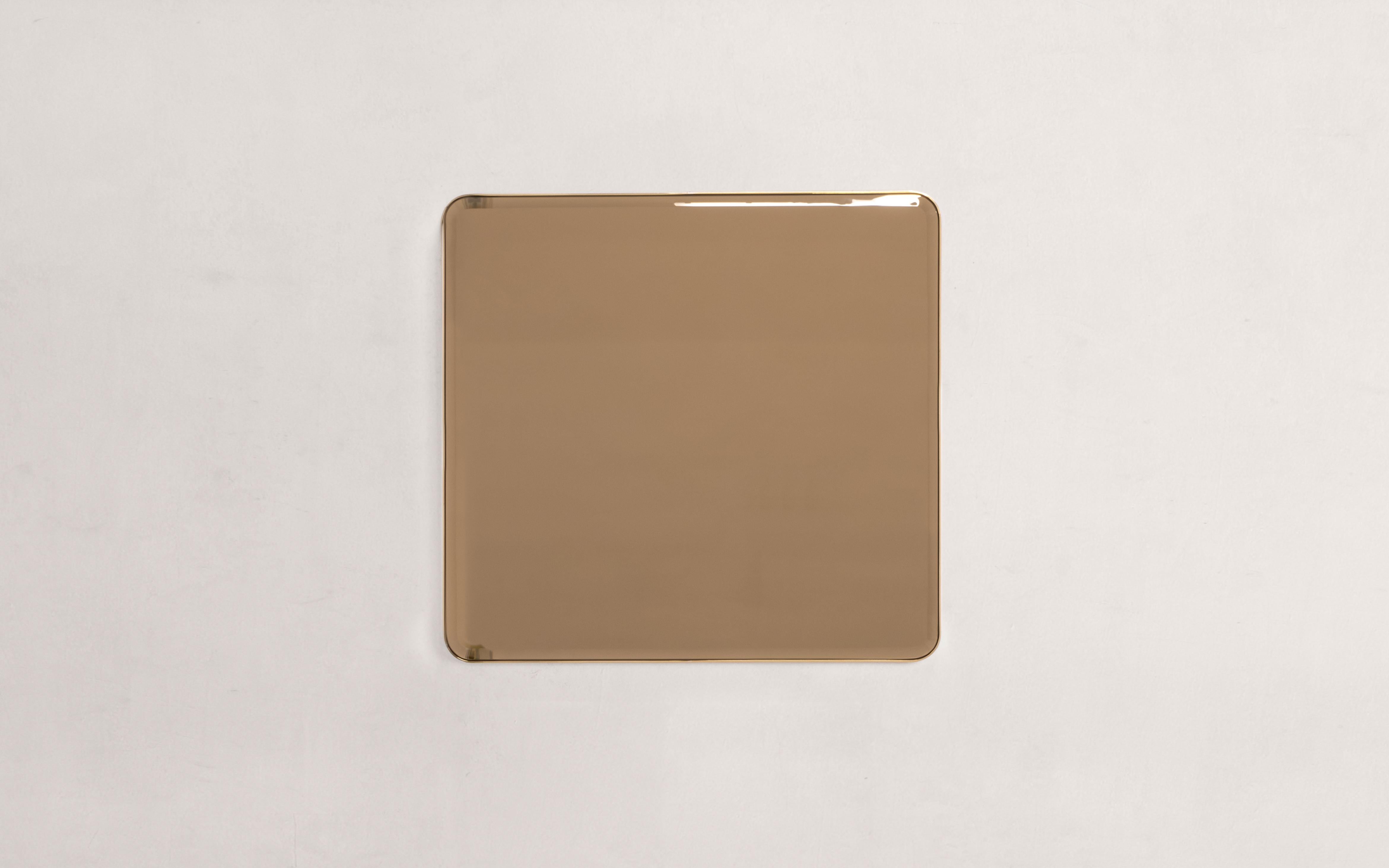 Blackened Sofie Wall Mirror — Polished Brass — Handmade in Britain — Full Height Small For Sale