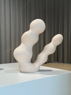 Scultura in ceramica astratta biomorfica, fatta a mano, argilla, artista ucraino