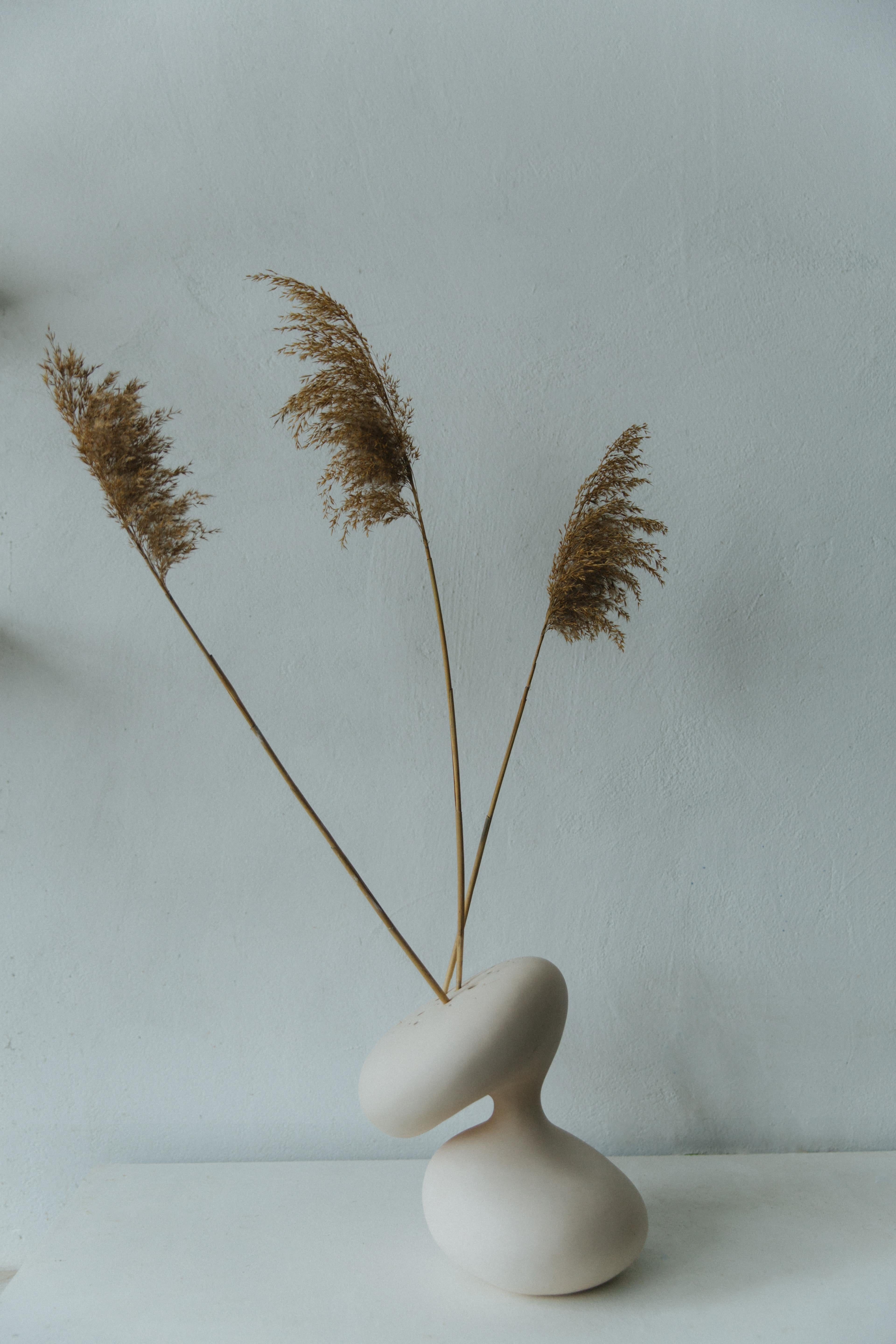 Abstract Sculpture de Sofiia Horbachevska - Jarrón escultura figurativa de cerámica hecha a mano, abstracta, 36x16x15 cm