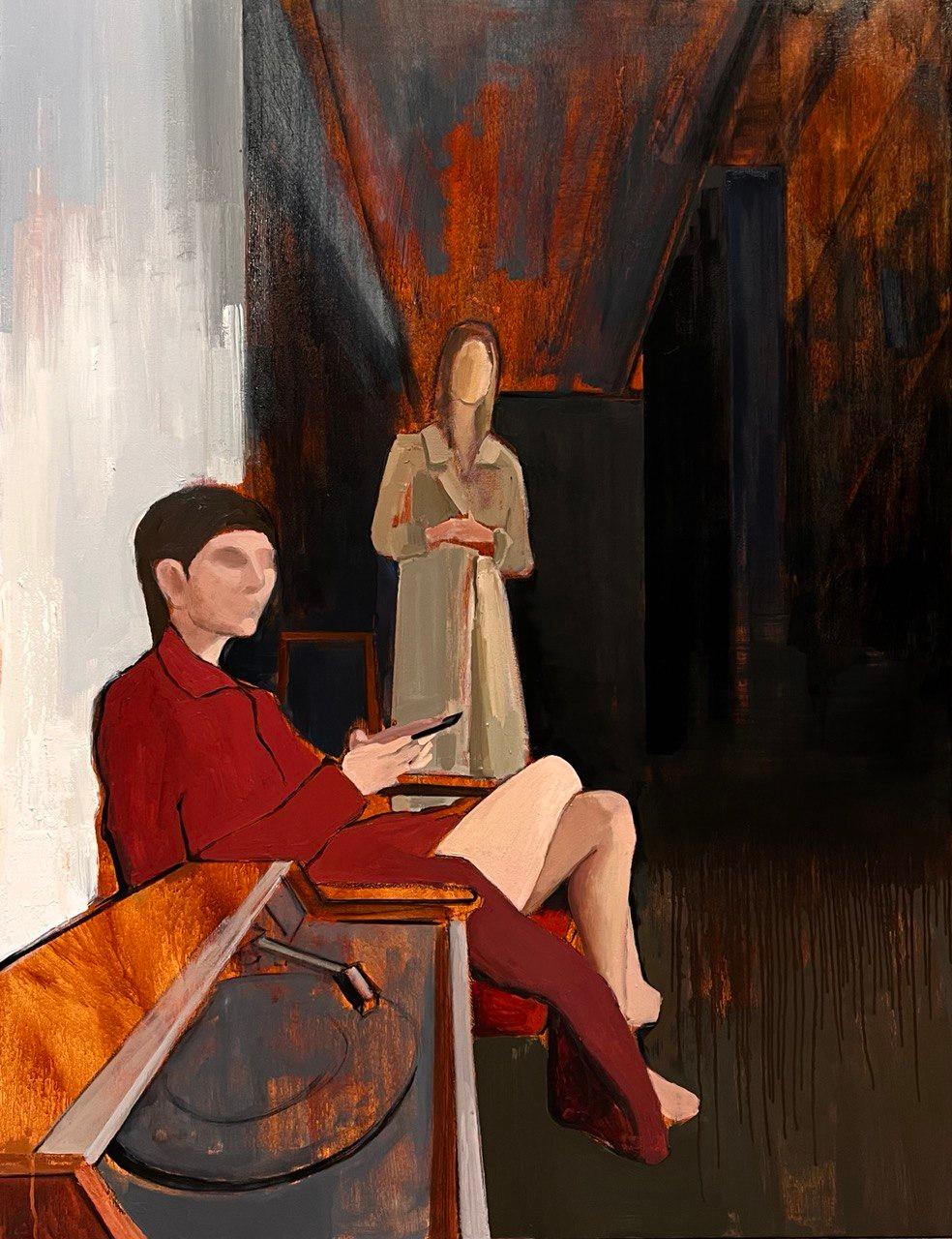 Sofiya Akimova  Figurative Painting - Series "Everyday eroticism", 130x100cm