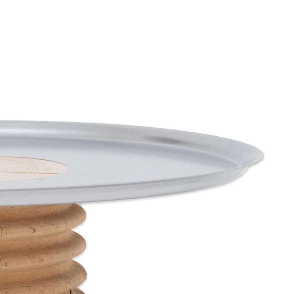 Moderne Table basse SOFRA, argentée, cèdre en vente