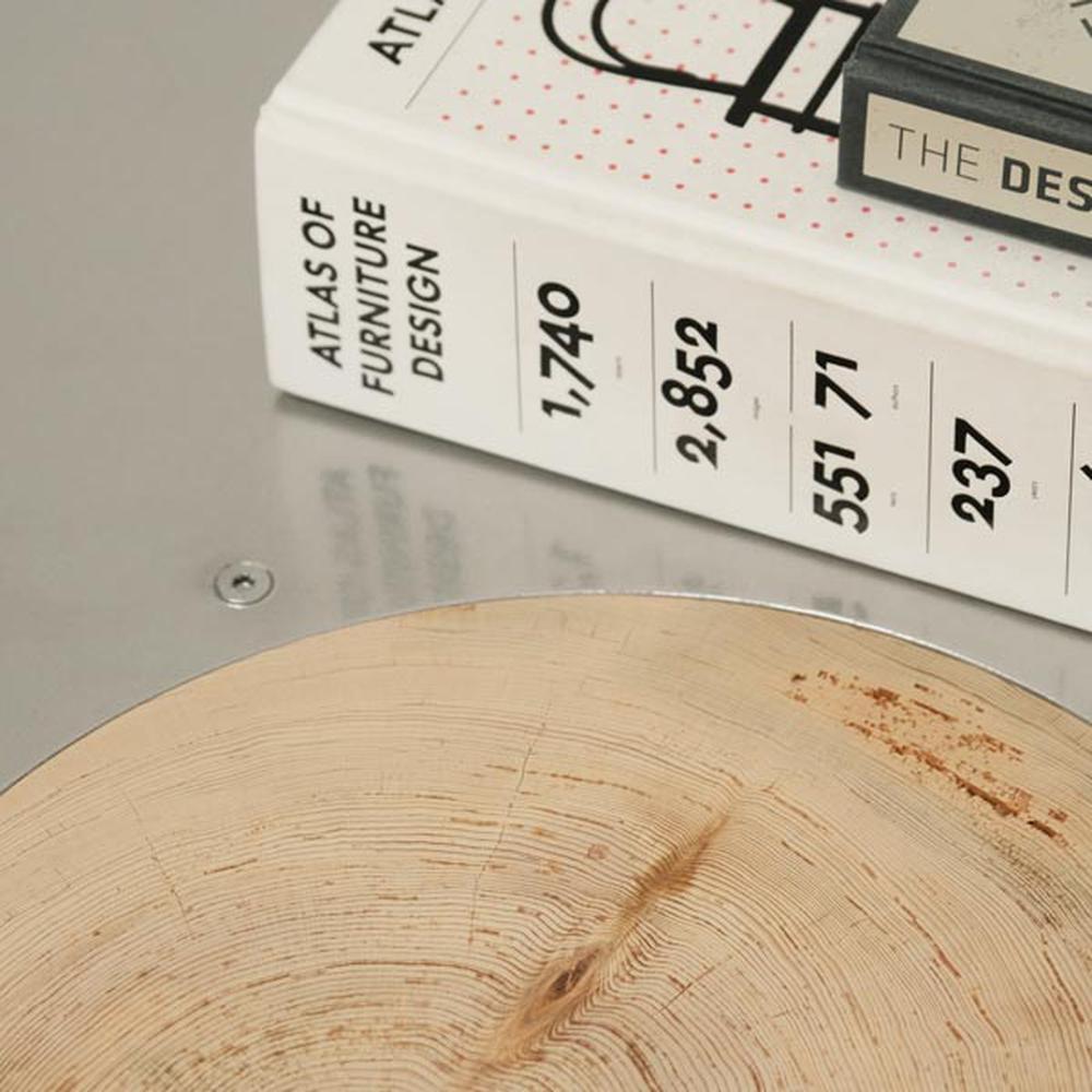 Fait main Table basse SOFRA, argentée, cèdre en vente