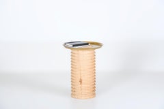 SOFRA Side Table, Gold Top, Solid Cedar