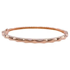 Sofragem 18k Rose Gold Textured Bangle Bracelet