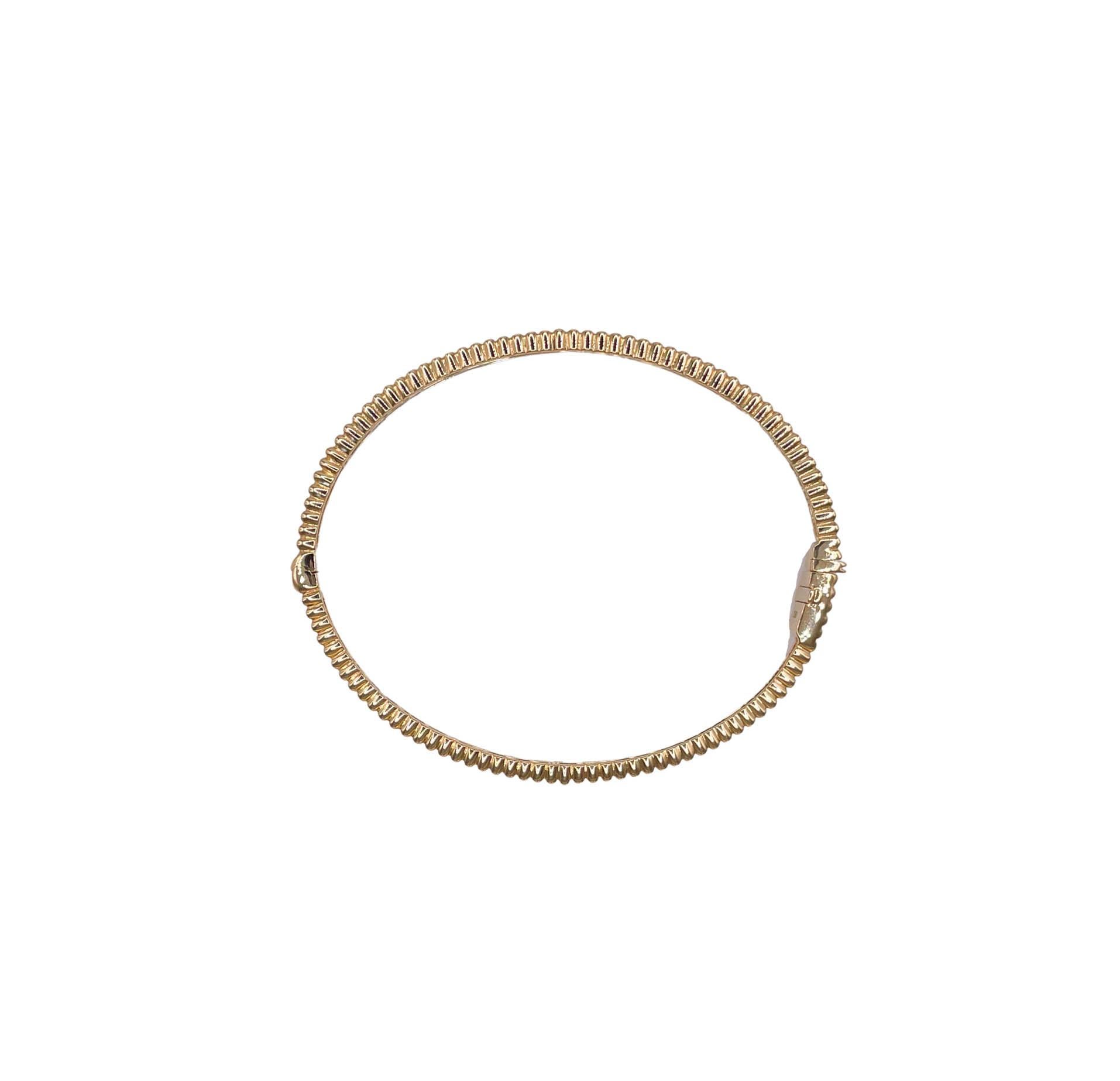 Armreif aus 18 Karat zweifarbigem Gold mit Diamanten im Sofragem-Stil im Zustand „Gut“ in Boca Raton, FL