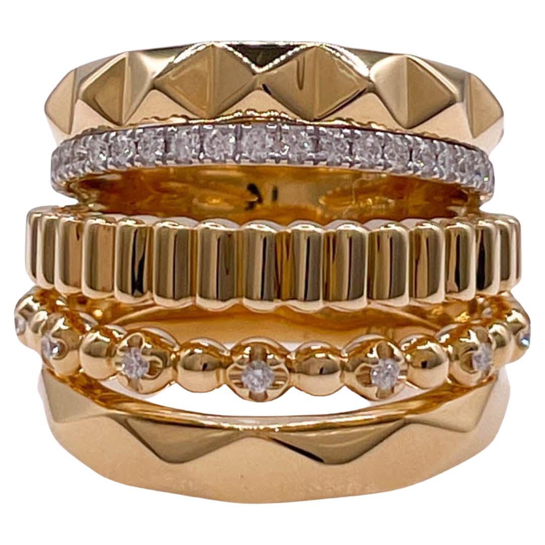 Yellow Gold Diamond Cluster Cocktail Band - 18k Square Step 1.66ctw ...