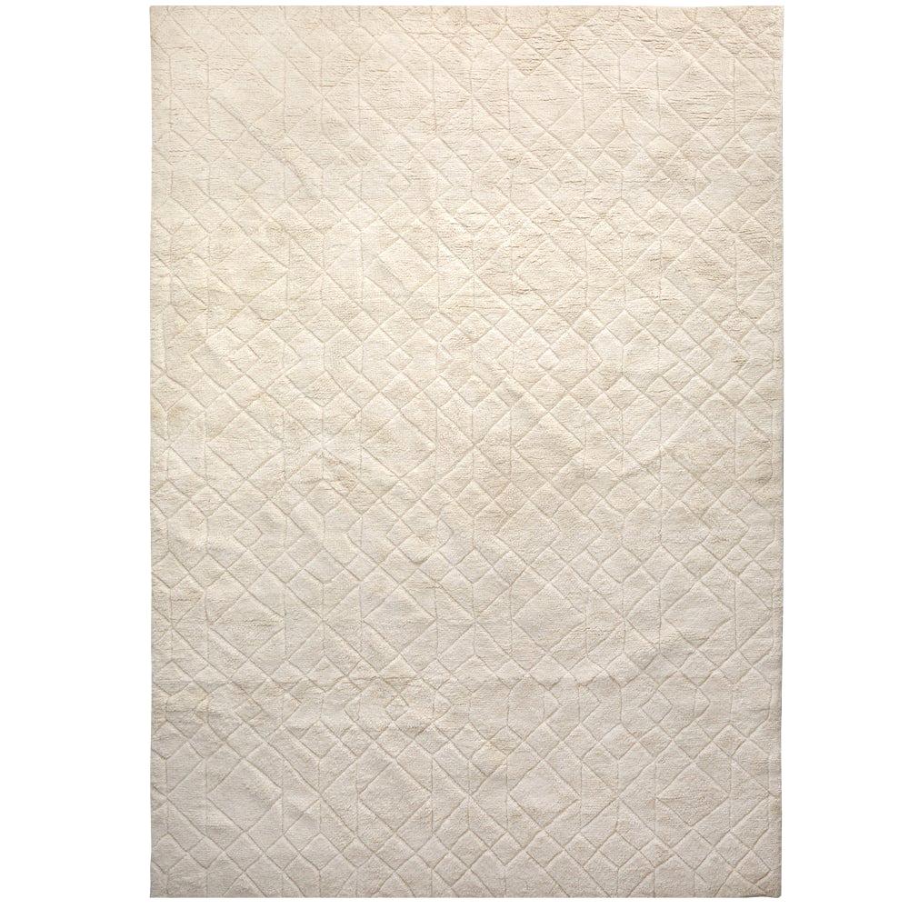 Weicher und raffinierter anpassbarer Stardust Weave Teppich in Creme Extra Large