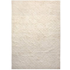 Weicher und raffinierter anpassbarer Stardust Weave Teppich in Creme Extra Large