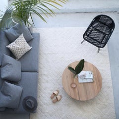 Morbido e sofisticato Tappeto personalizzabile con trama a polvere di stelle in color crema, di piccole dimensioni