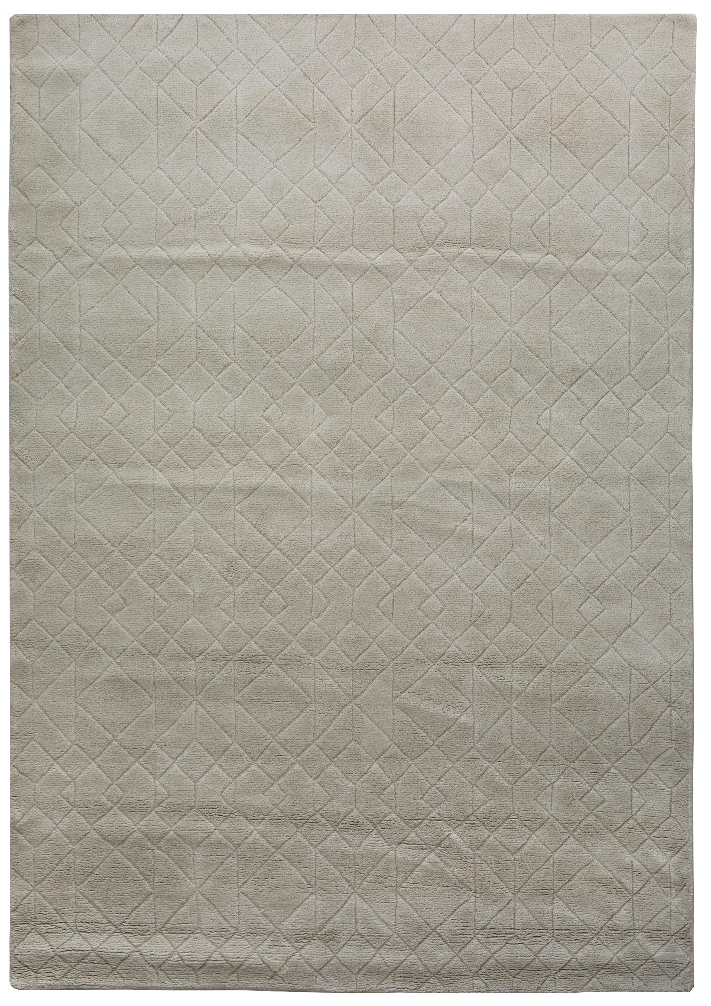 Art Deco Soft and Sophisticated Customizable Stardust Weave Rug in Dove Large