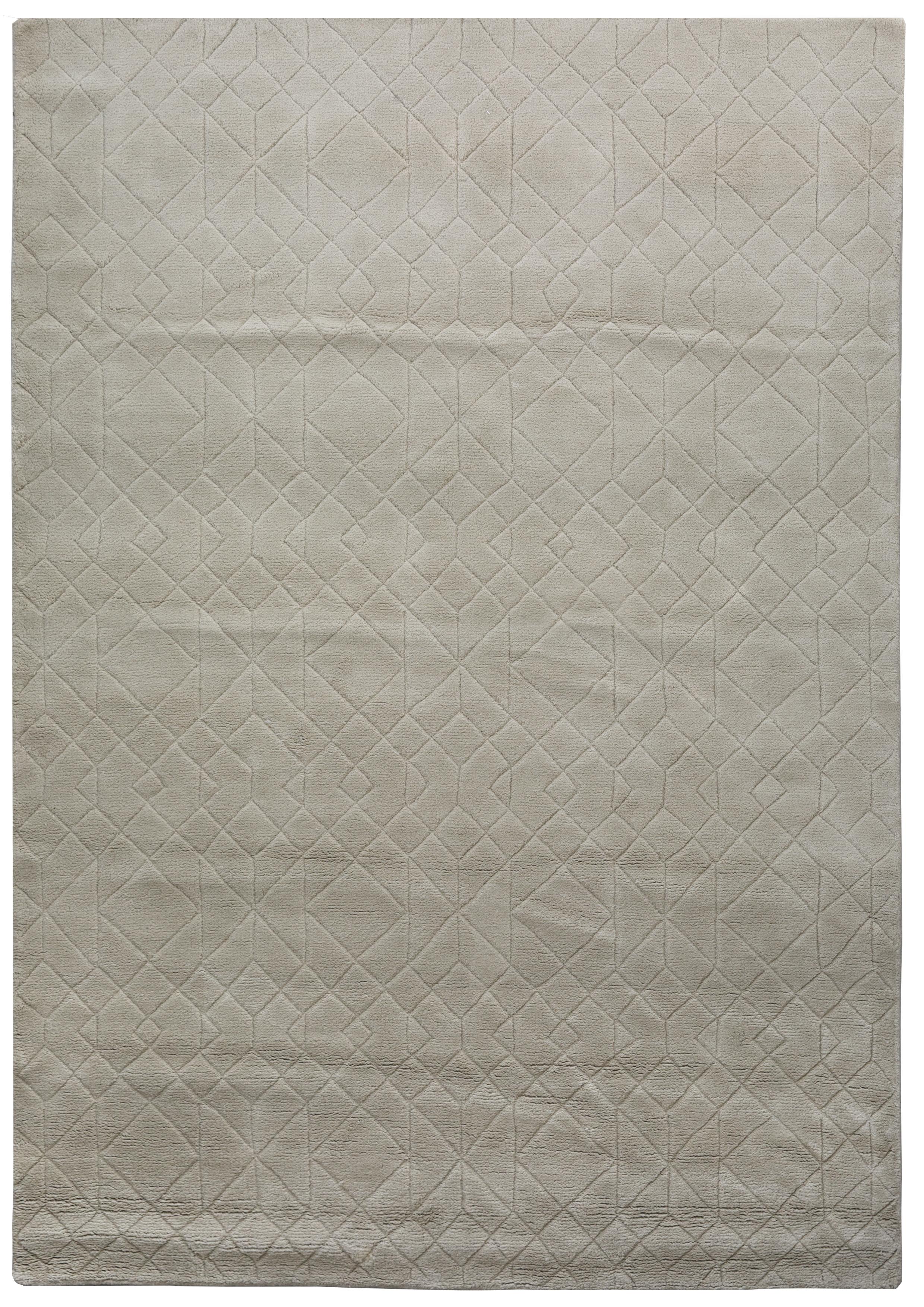 Weicher und raffinierter anpassbarer Stardust Weave Teppich in Dove Small (Art déco) im Angebot
