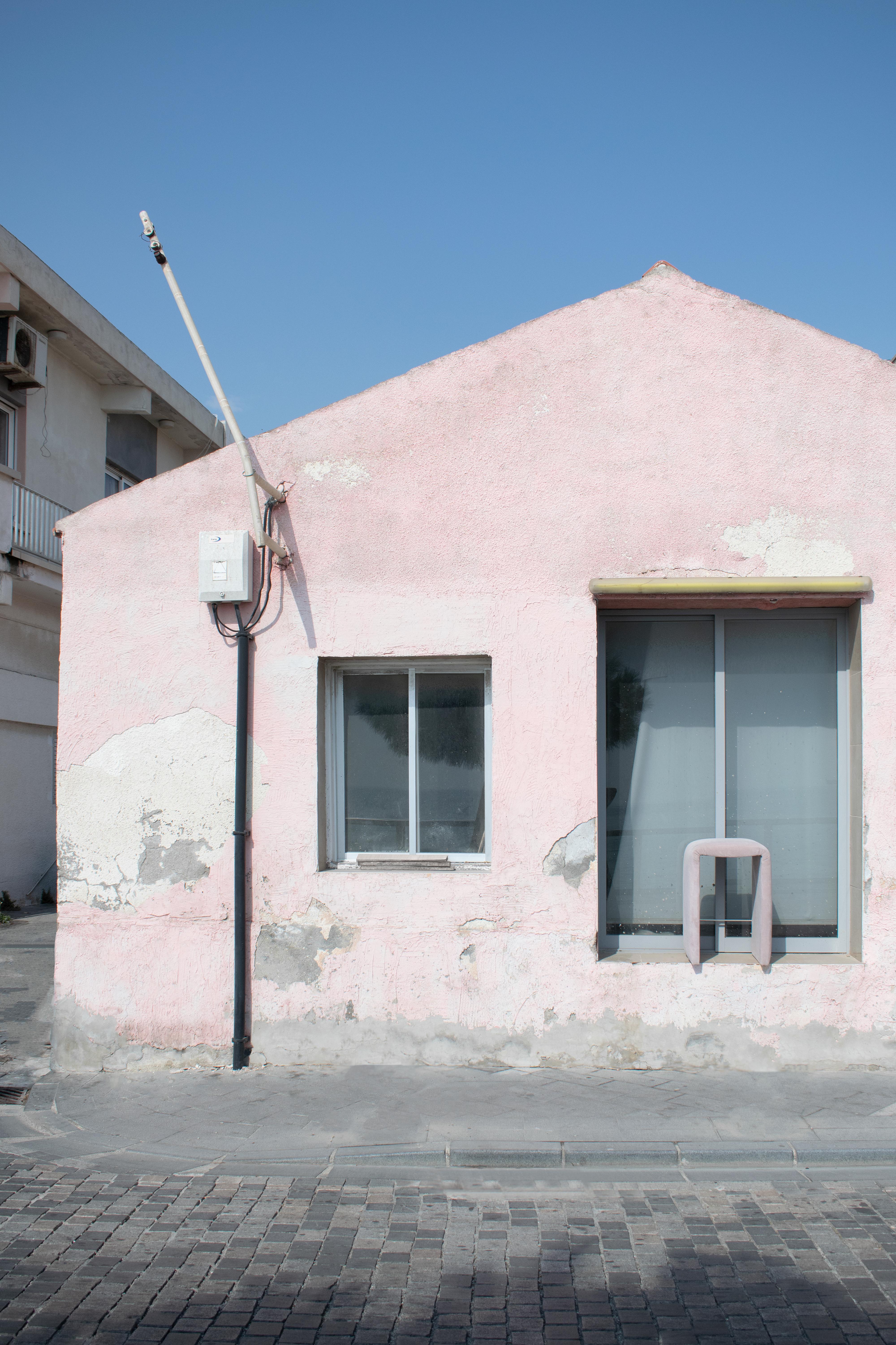 Soft Bar Stools in Pastel Pink In New Condition For Sale In Larnaca, CY