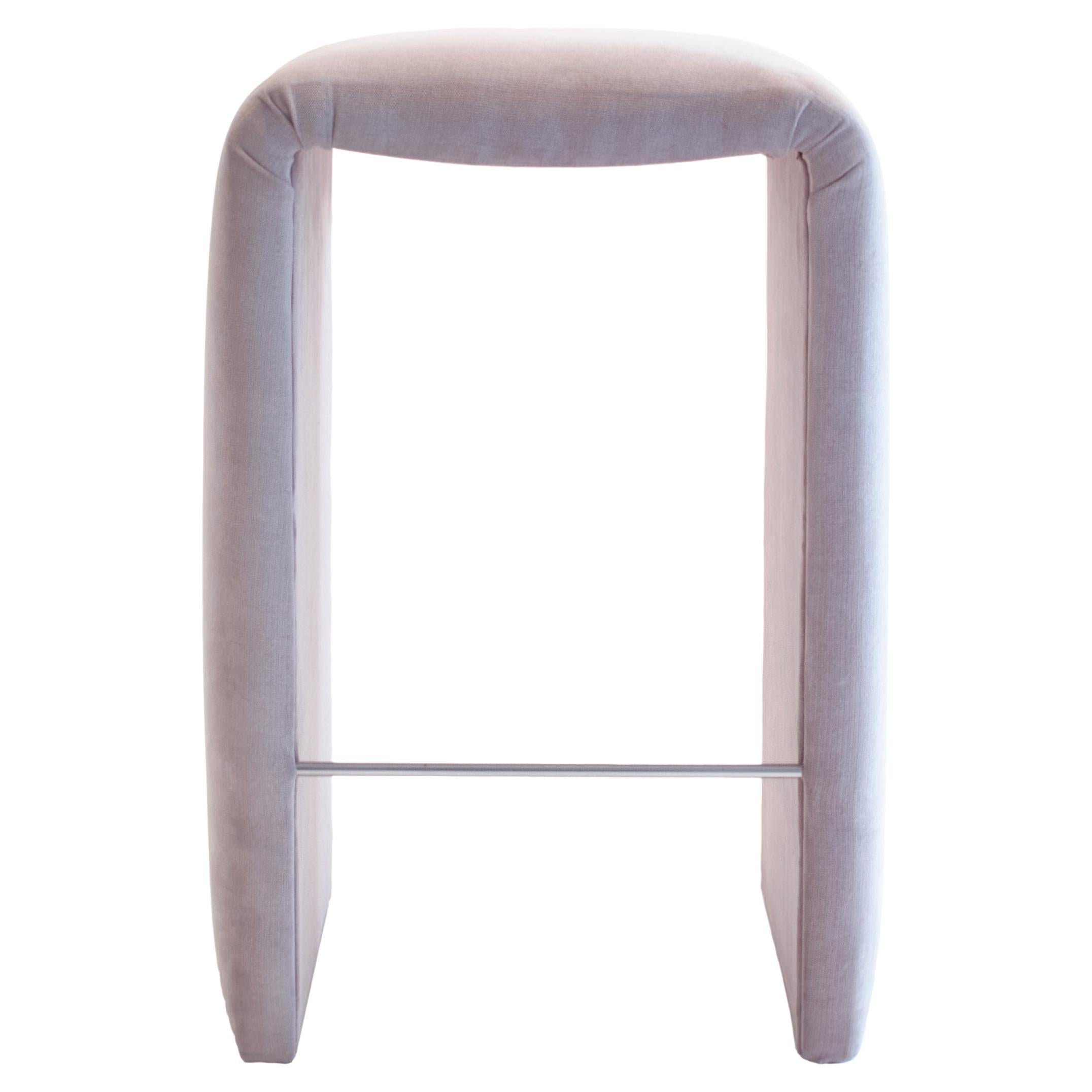 Tabourets de bar souples rose pastel en vente