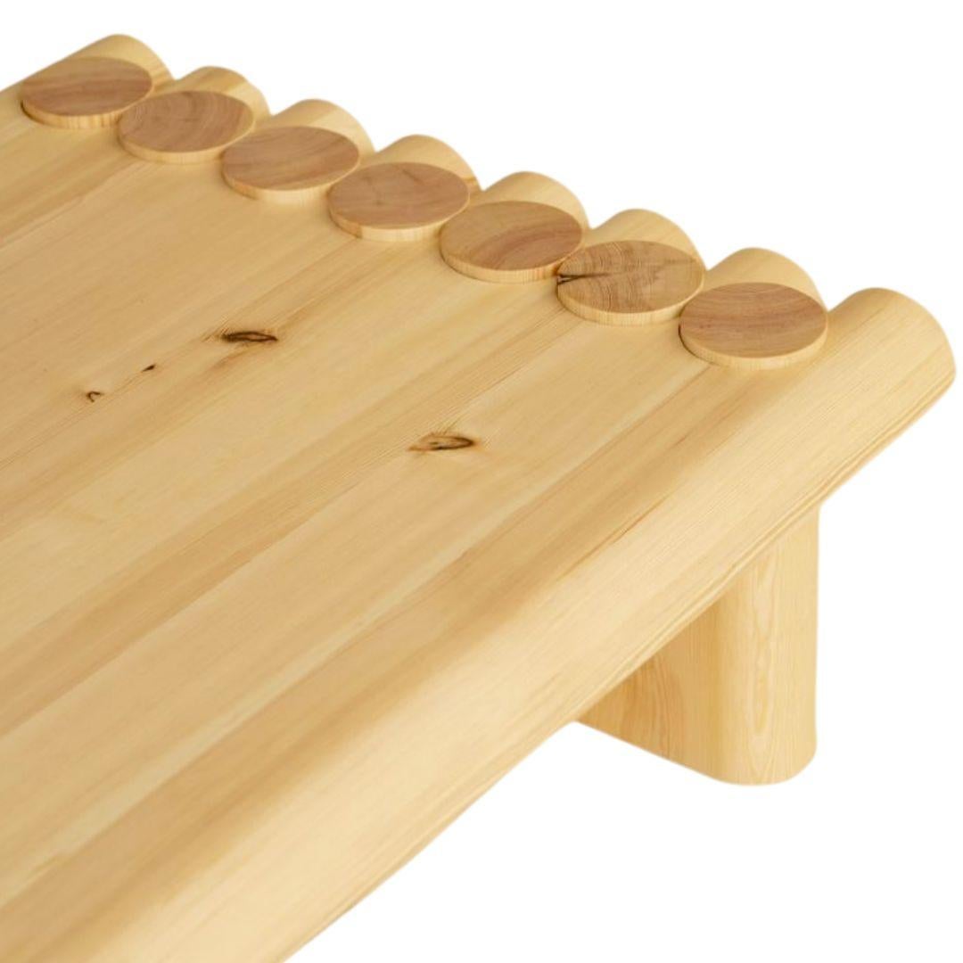 Table basse Soft Baroque '004' en bois massif de pin finlandais pour Vaarnii en vente 3