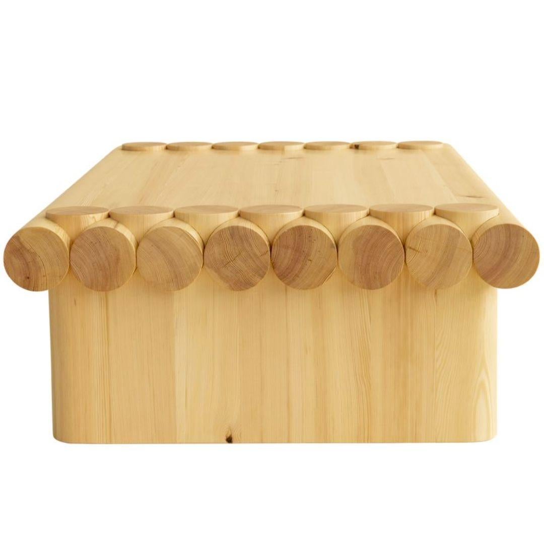 Table basse Soft Baroque '004' en bois massif de pin finlandais pour Vaarnii Neuf - En vente à Glendale, CA