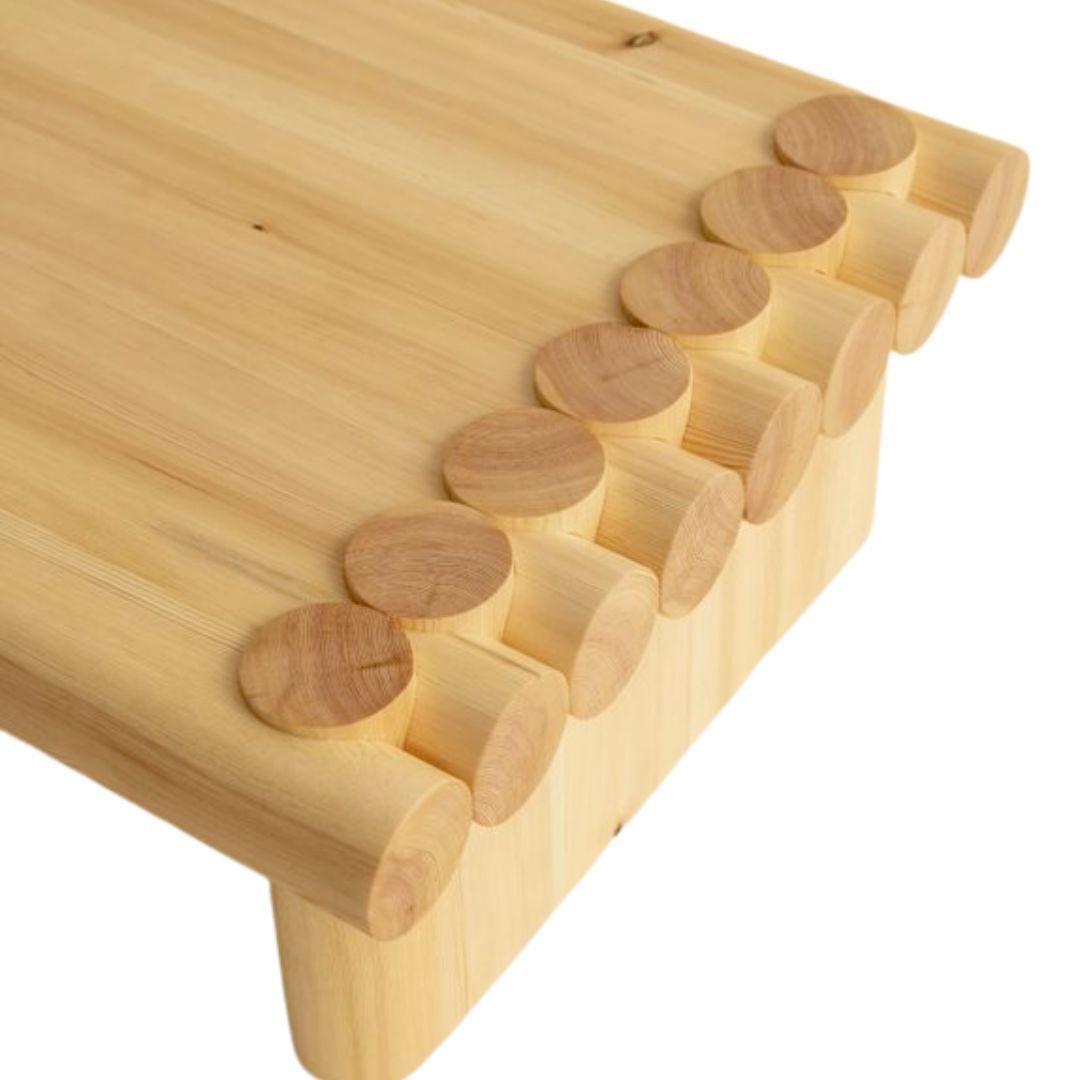 Table basse Soft Baroque '004' en bois massif de pin finlandais pour Vaarnii en vente 1