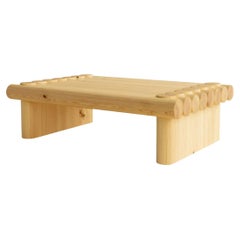 Soft Baroque '004' Coffee Table in Solid Finnish Pine Wood for Vaarnii