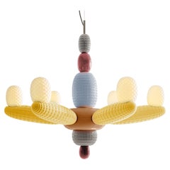 Soft Blown Chandelier. Yellow (US)