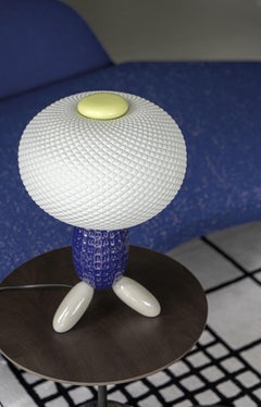 Soft Blown Table lamp. Blue (US)