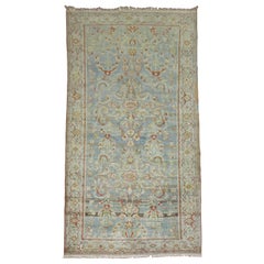 Soft Blue 20th Century Antique Persian Malayer Rug