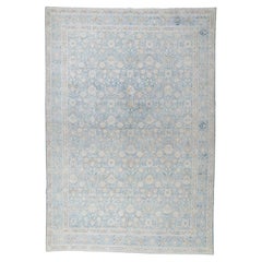  Soft Blue Antique Persian Doroksh Rug