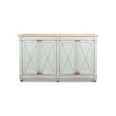 Soft Blue Directoire Style Antiqued Buffet