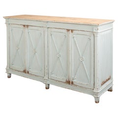 Soft Blue Directoire Style Antiqued Buffet