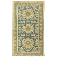 soft throw rugs Soft Blue Persian Heriz Throw Rug