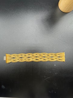 Soft-Armband Vintage 6 Zöpfe Gelbgold