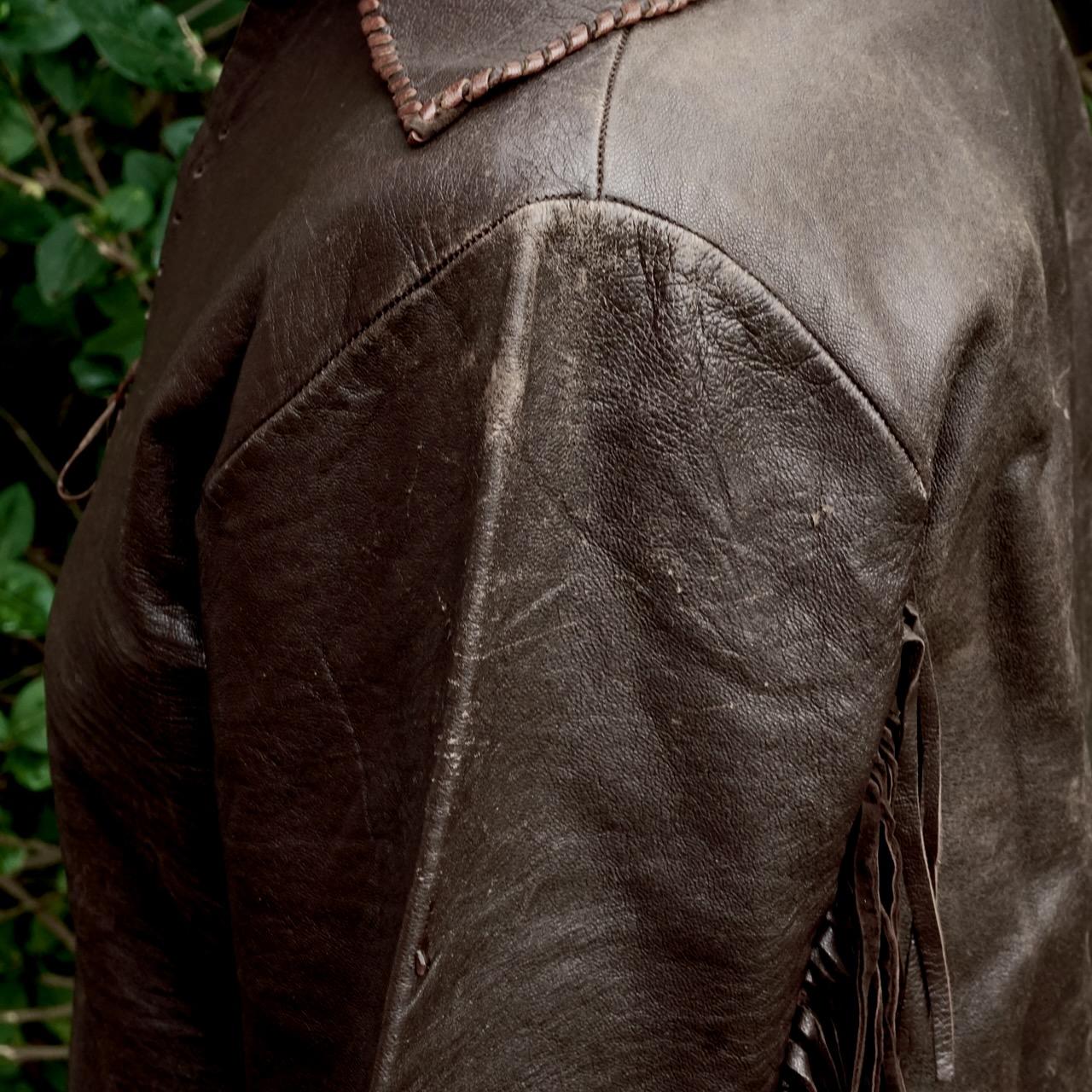 Soft Brown Leather Fringed Top from Lord John of Carnaby Street, London, 1960s For Sale 7