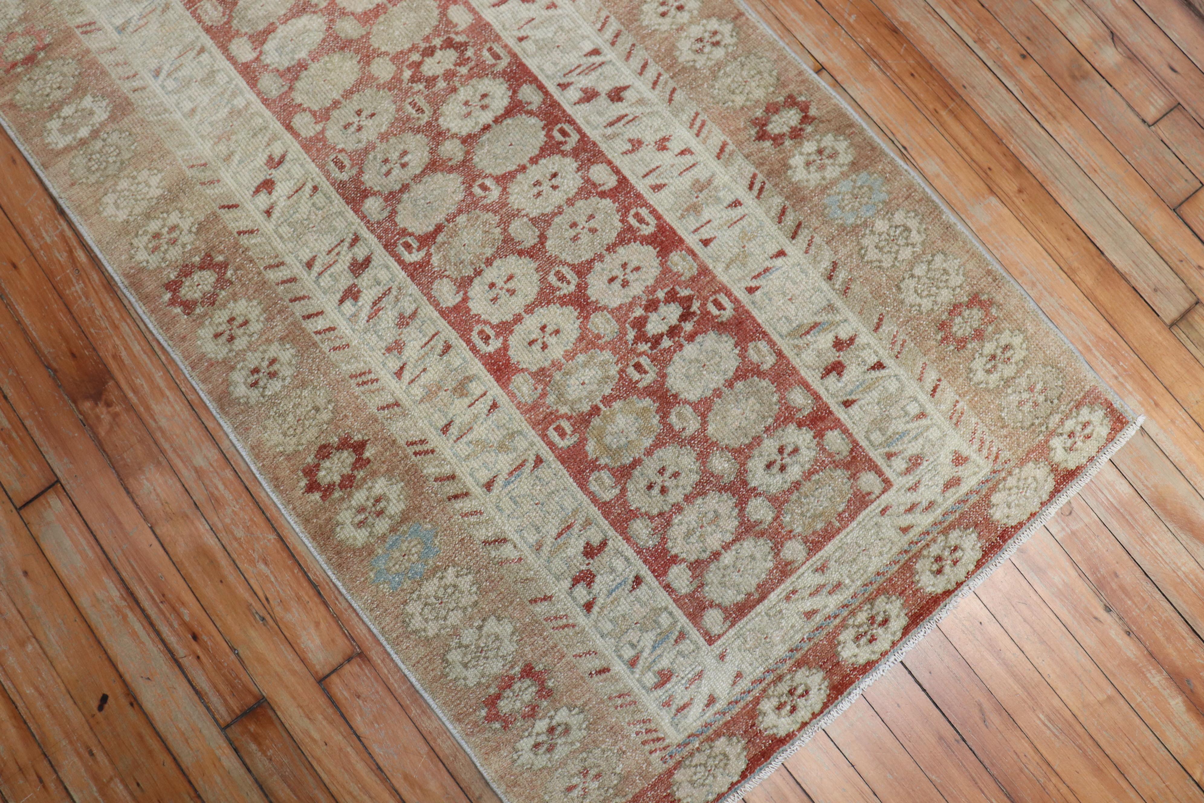 20th Century Soft Brown Persian Kurd Scatter Rug For Sale