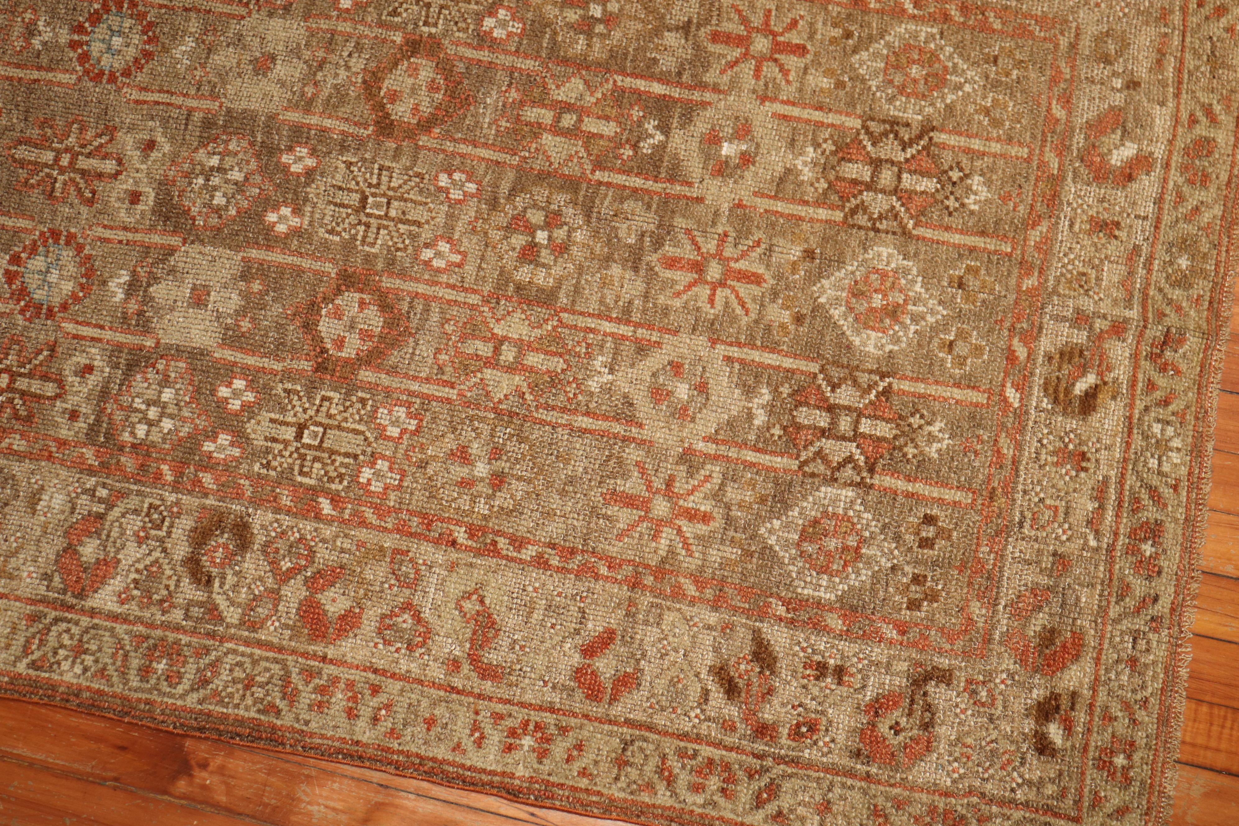 Soft Brown Tribal Persian Kurd Rug In Good Condition For Sale In New York, NY