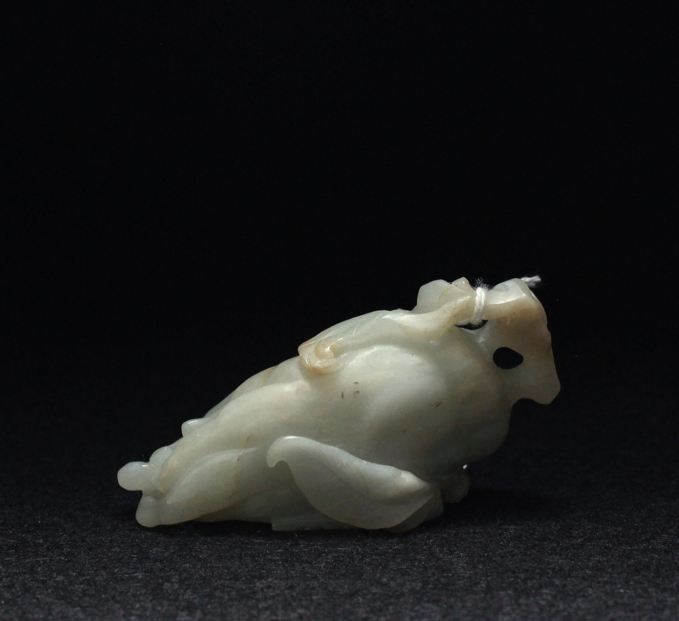Women's or Men's Soft Celadon Jade 'Buddha's Hand' Citron Fingers Pendant