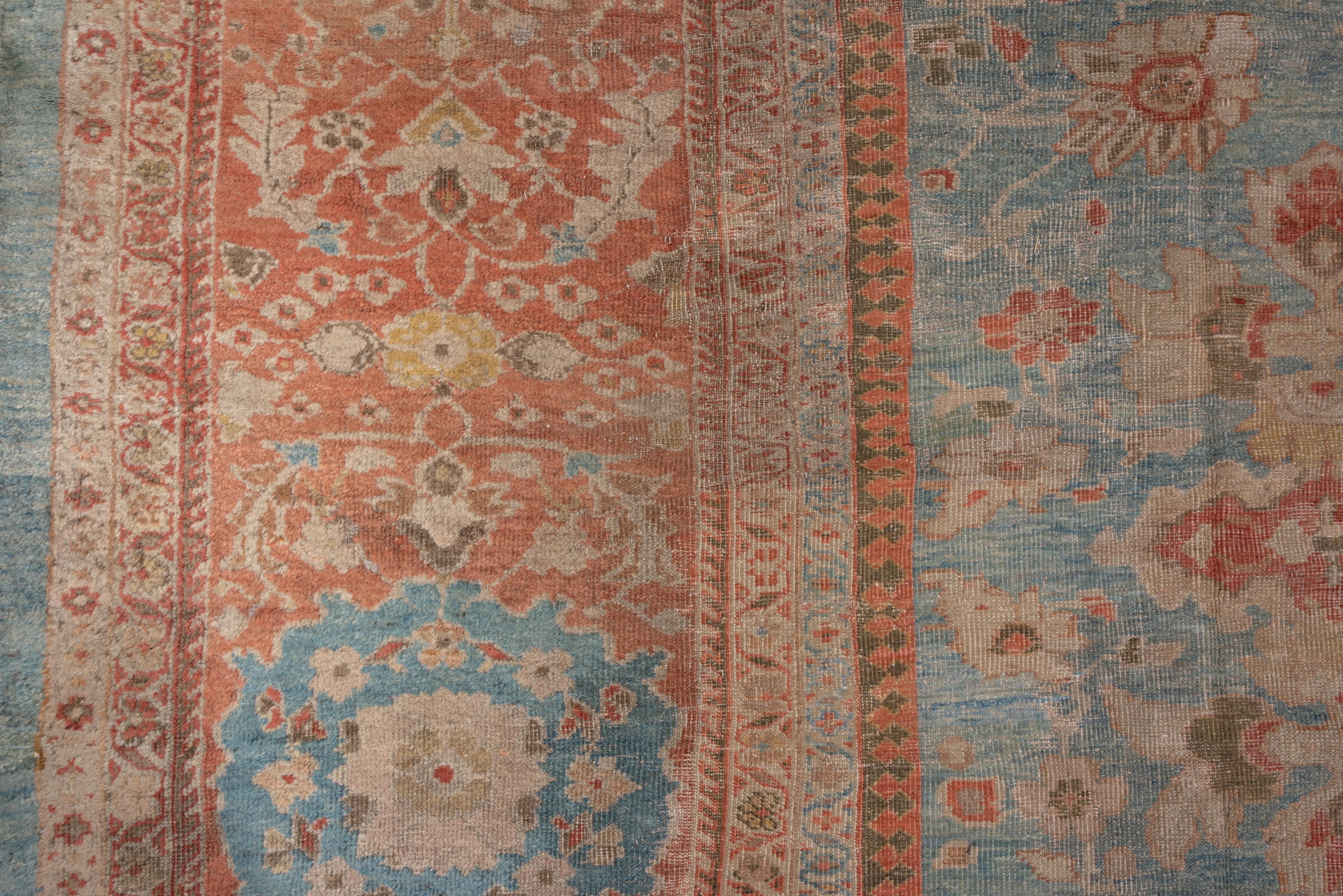 Weich gefärbter rustikaler antiker persischer Sultanabad-Teppich, um 1890 (Handgeknüpft) im Angebot