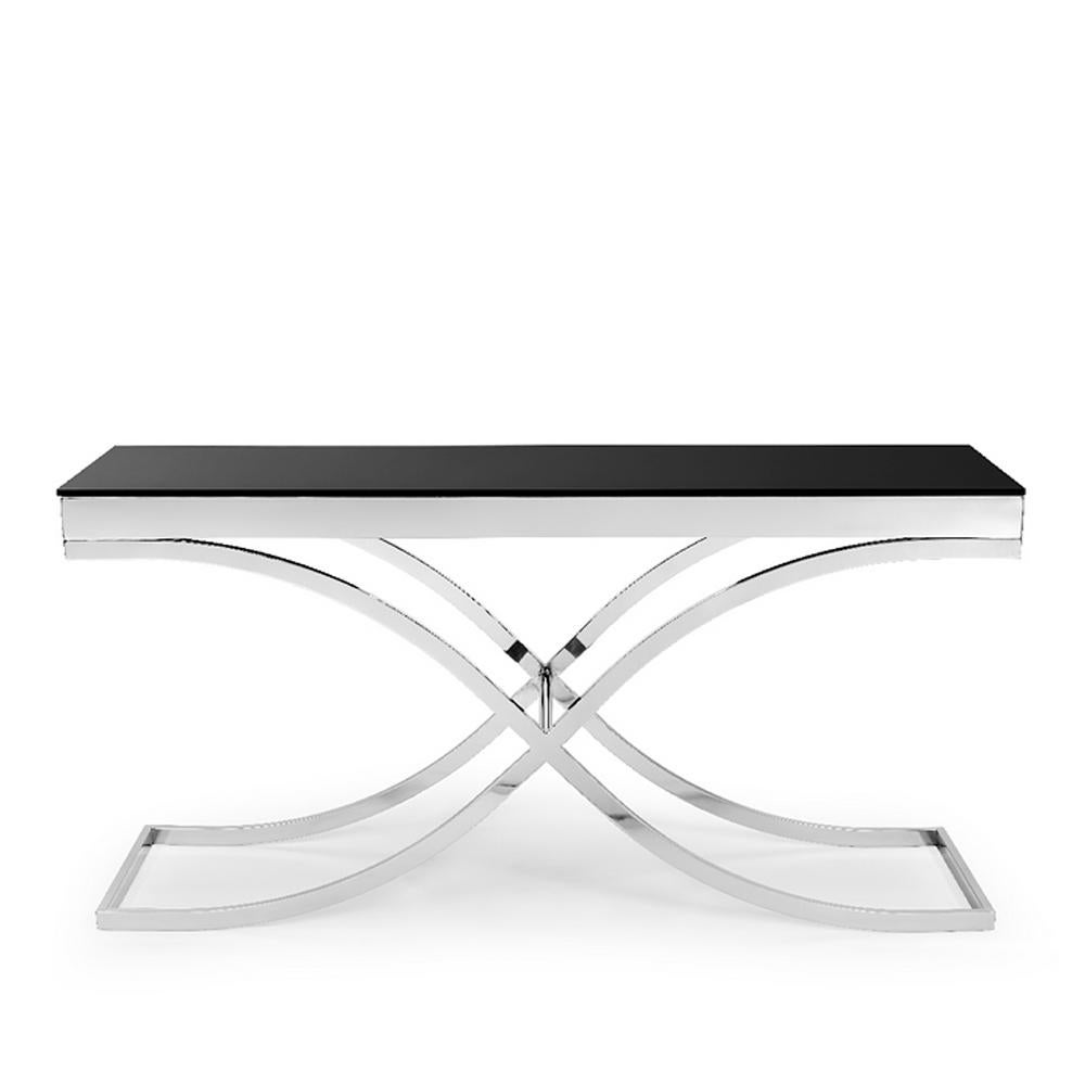 Contemporary Soft Cross Console Table For Sale