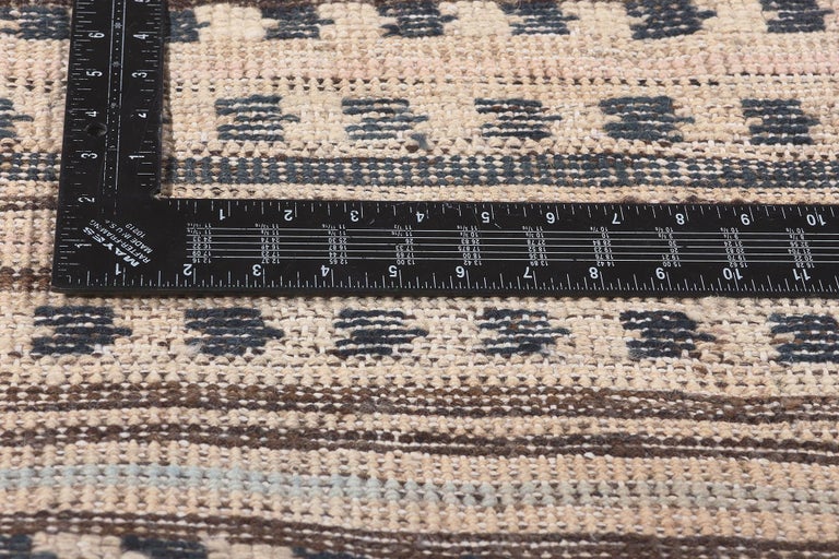 Soft EarthTone Modern Moroccan Area Rug with Short Pile For Sale at