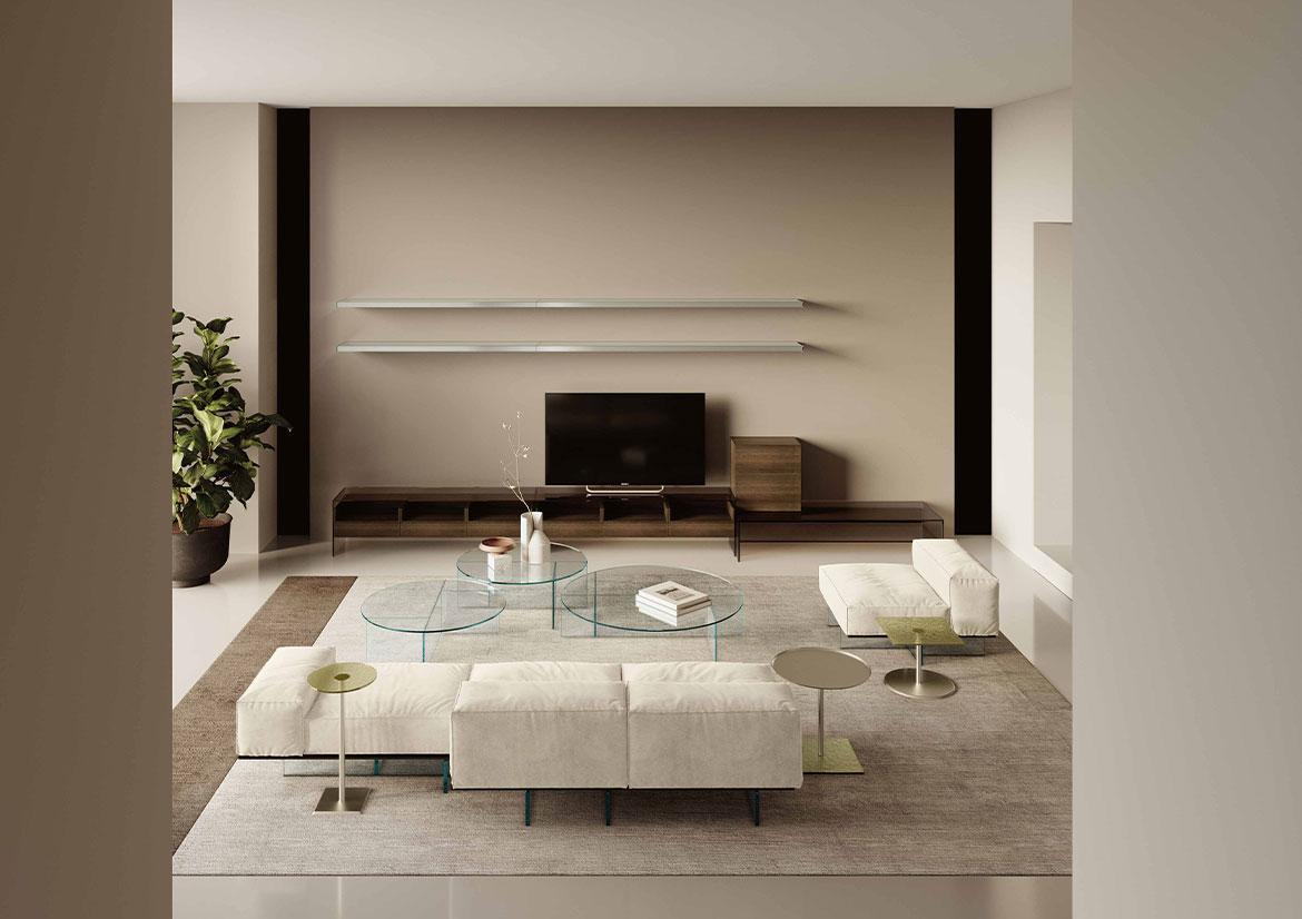 Canapé en verre souple conçu par Massimo Castagna, fabriqué en Italie Neuf - En vente à Beverly Hills, CA