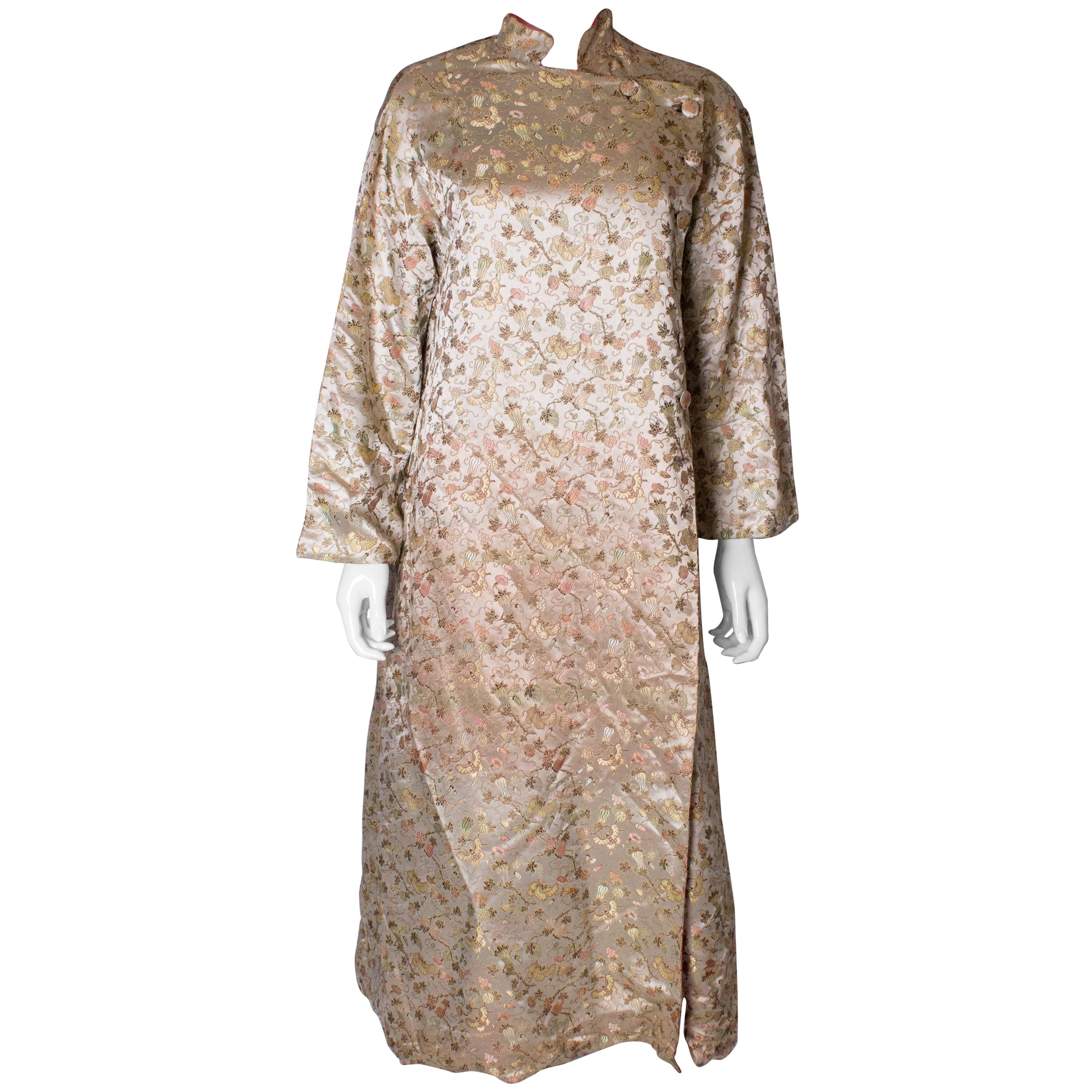 Soft Gold Vintage Chinease Coat For Sale